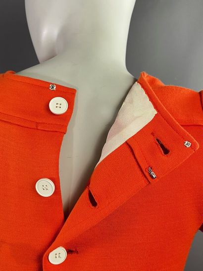 COURRÈGES HYPERBOLE - Robe orange en jersey-...