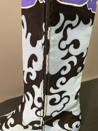 LEONARD PARIS Bottes en soie psychédélique...