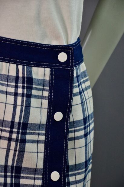 COURRÈGES HYPERBOLE Jupe trapèze en coton...
