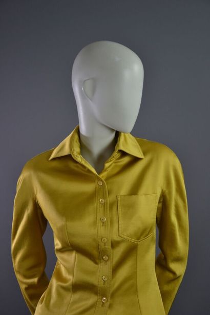 CHRISTIAN DIOR femme Veste satinée jaune...