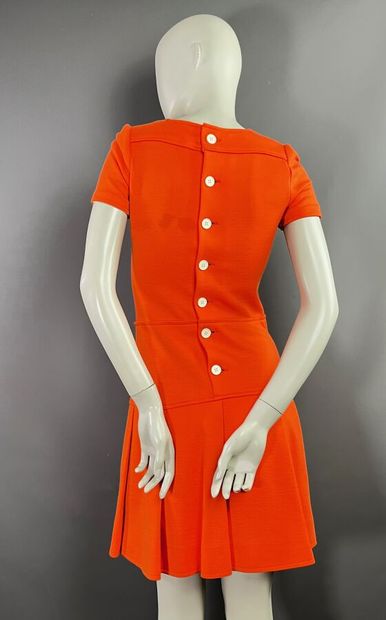 COURRÈGES HYPERBOLE - Robe orange en jersey-...