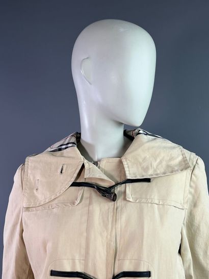 BURBERRY femme Manteau duffle-coat en toile...