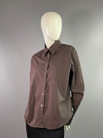 BURBERRY Lot de 3 chemisiers coton tartan...