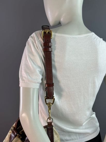 BURBERRY Grand sac cabas bandoulière en toile...