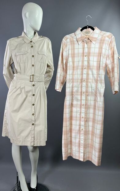 BURBERRY Lot de 2 robes d'été saharienne...
