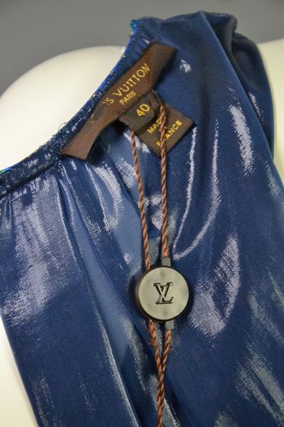 LOUIS VUITTON Robe en tweed lurex et strass...