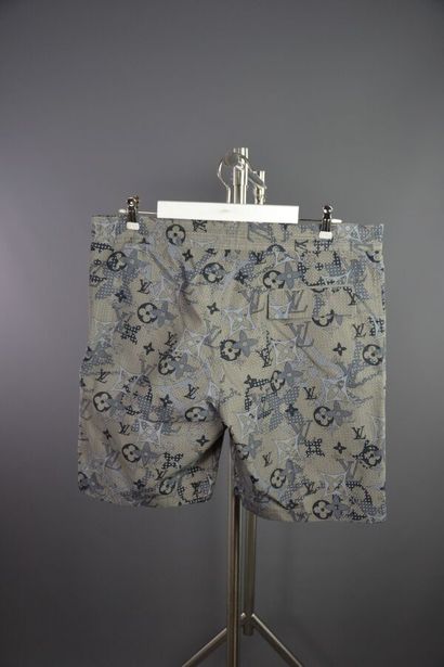 LOUIS VUITTON homme Short de bain en toile...