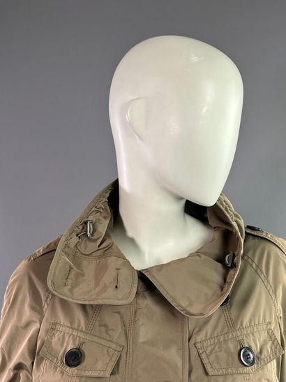 BURBERRY Manteau en toile imperméable marron...