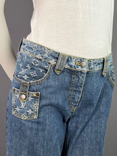 LOUIS VUITTON Paris pantalon denim monogram...