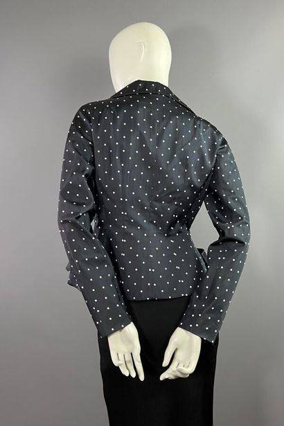 CHRISTIAN DIOR Paris Veste tailleur bar bleu...