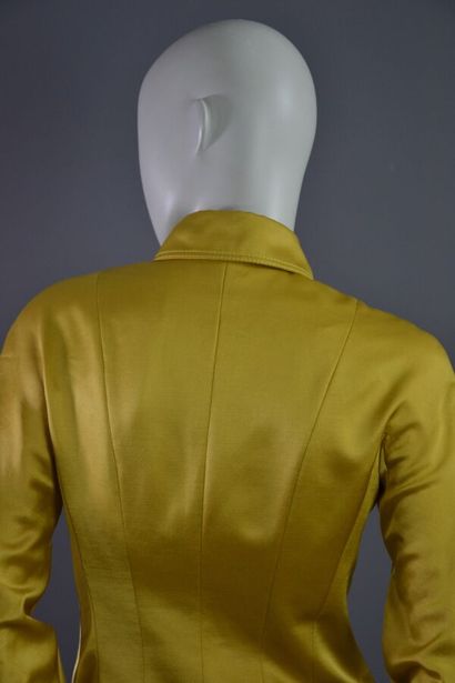 CHRISTIAN DIOR femme Veste satinée jaune...