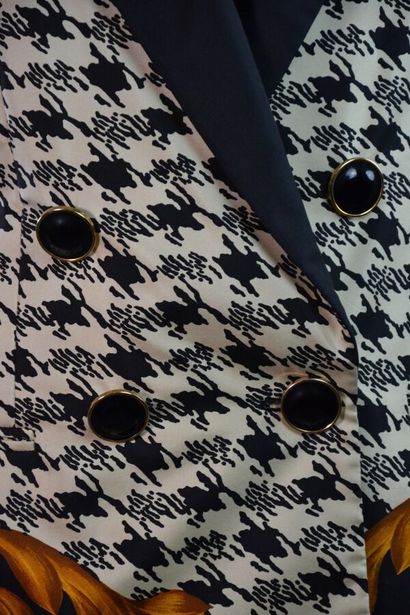 GENNY - Veste blazer en twill de soie pied...