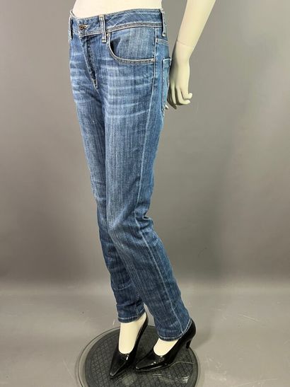 BURBERRY Lot de 2 pantalons denim bleu et...