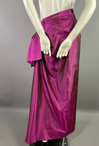 SAINT LAURENT Rive Gauche Jupe en taffetas...