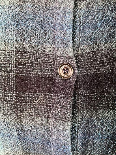 BURBERRY lot de deux chemises Tartan beige...