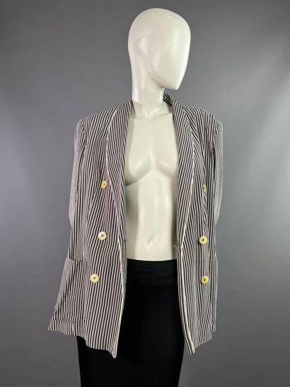 DIOR 2 Veste à rayures noires et blanches...