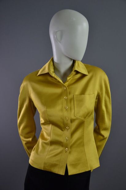 CHRISTIAN DIOR femme Veste satinée jaune...