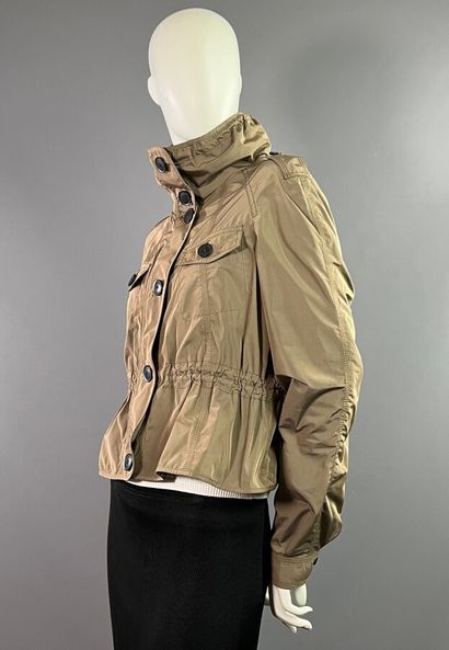 BURBERRY Manteau en toile imperméable marron...