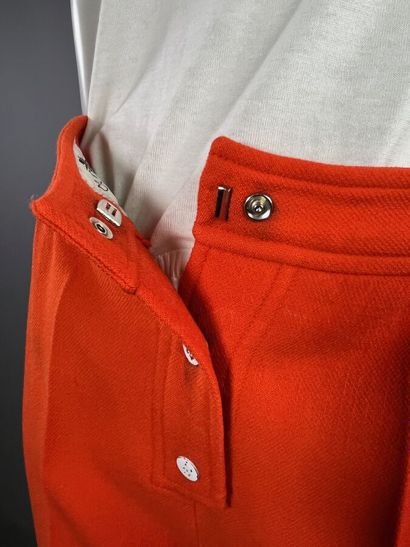 COURRÈGES Hyperbole Pantalon en laine orange...