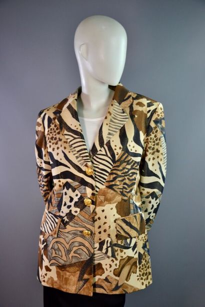 LAURÈL Veste blazer en laine vierge et lurex...