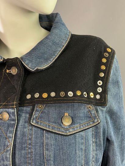 LOUIS VUITTON Paris Veste denim et laine...