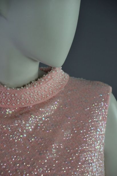 TED LAPIDUS Top sans manches en laine rose...