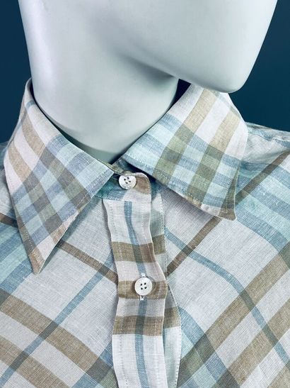 BURBERRY Ensemble d'été en lin tartan chemise...