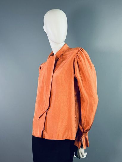 SAINT LAURENT Rive Gauche - Blouse en soie...