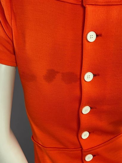 COURRÈGES HYPERBOLE - Robe orange en jersey-...