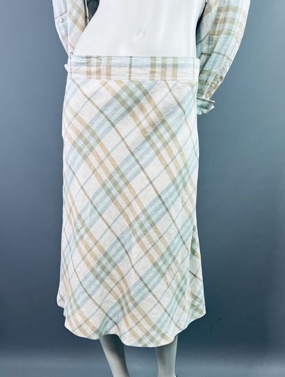 BURBERRY Ensemble d'été en lin tartan chemise...