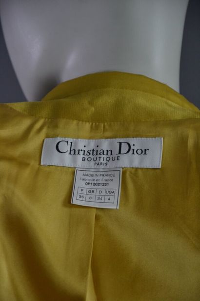 CHRISTIAN DIOR femme Veste satinée jaune...
