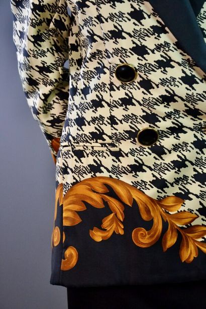 GENNY - Veste blazer en twill de soie pied...
