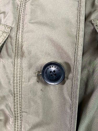 BURBERRY Manteau en toile imperméable marron...
