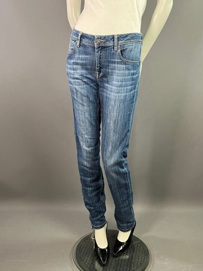 BURBERRY Lot de 2 pantalons denim bleu et...