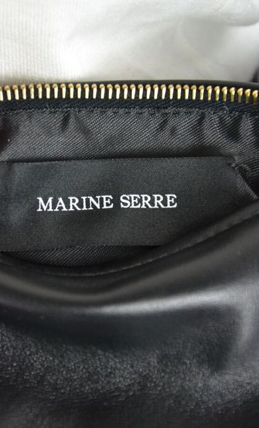MARINE SERRE Sac papillon en cuir noir et...