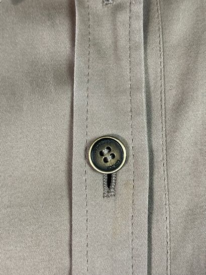 BURBERRY Robe saharienne en coton stretch...