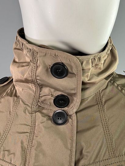 BURBERRY Manteau en toile imperméable marron...