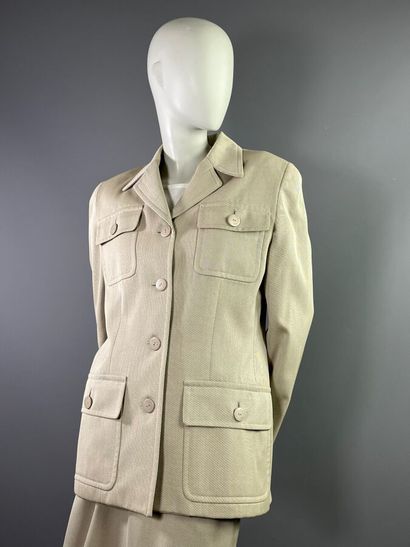 CELINE PARIS Ensemble tailleur saharienne...