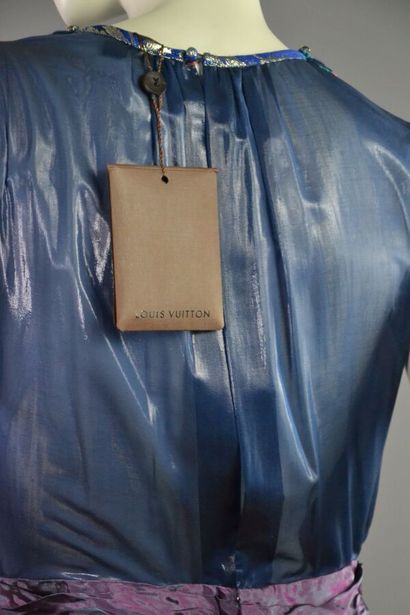 LOUIS VUITTON Robe en tweed lurex et strass...