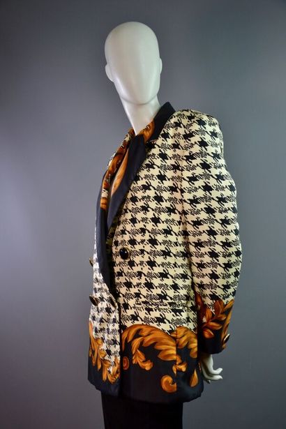 GENNY - Veste blazer en twill de soie pied...