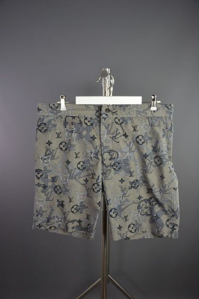 LOUIS VUITTON homme Short de bain en toile...