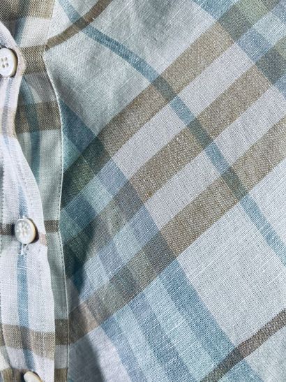 BURBERRY Ensemble d'été en lin tartan chemise...