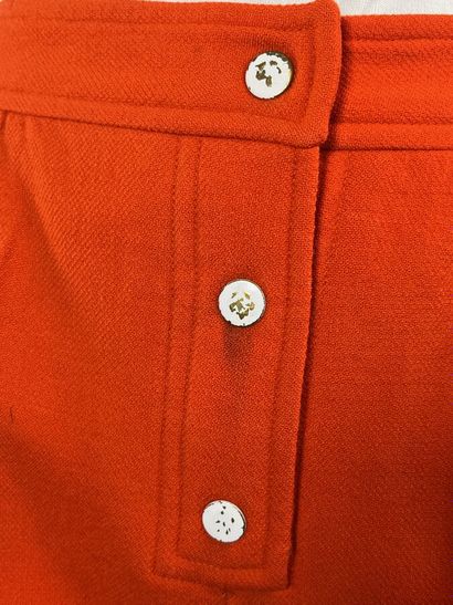 COURRÈGES Hyperbole Pantalon en laine orange...