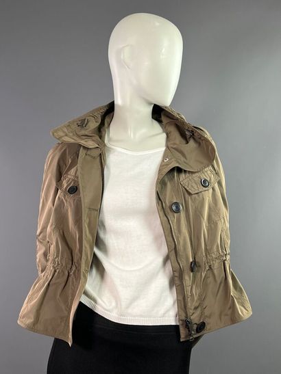 BURBERRY Manteau en toile imperméable marron...
