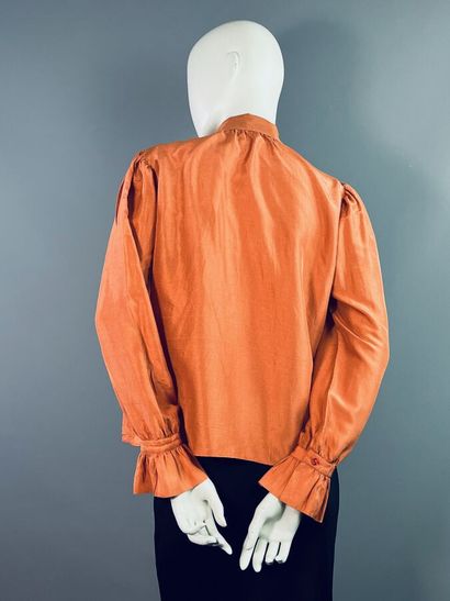 SAINT LAURENT Rive Gauche - Blouse en soie...