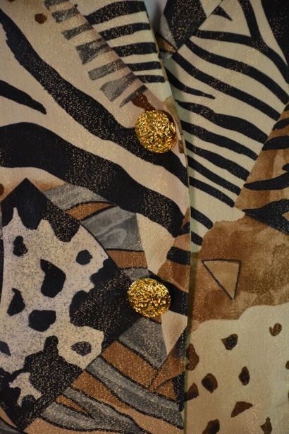 LAURÈL Veste blazer en laine vierge et lurex...