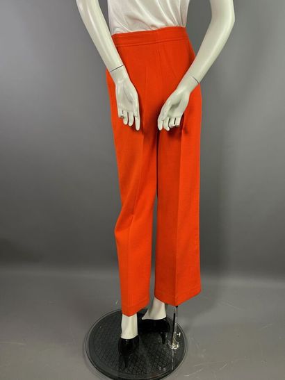 COURRÈGES Hyperbole Pantalon en laine orange...