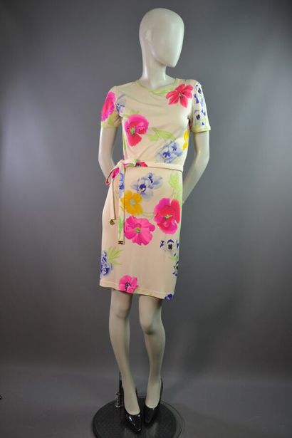 LÉONARD PARIS Robe fourreau en jersey de...