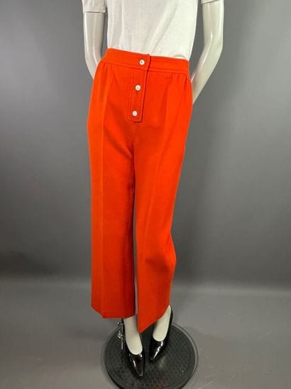 COURRÈGES Hyperbole Pantalon en laine orange...