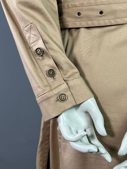 BURBERRY Robe saharienne en coton stretch...